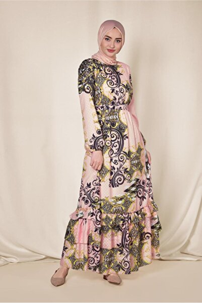 Alvina Skirt Tie Patterned Dress 4967