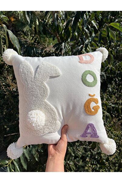 afralya home Bebek Çocuk Odası Isme Özel Dekoratif Yastık Kılıfı /takı Yastığ...