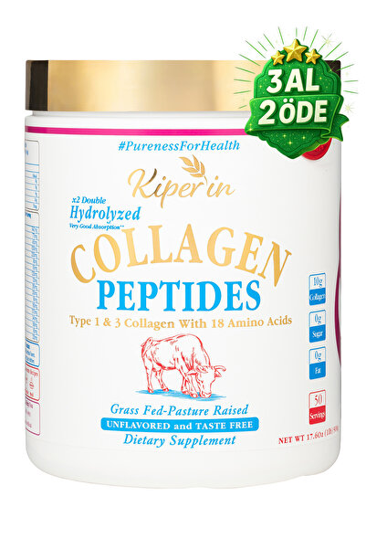 Kiperin %100 Saf Ve Doğal Yüksek Biyoaktif Çift Hidrolize Kolajen Peptitler i...