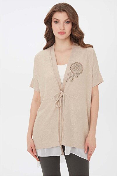 Desen Triko Women's Summer Jacket Gold