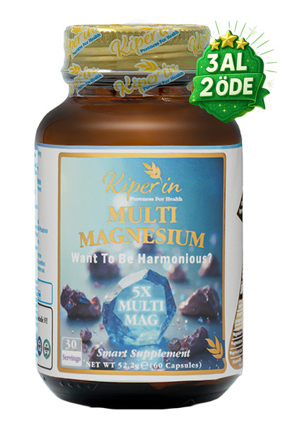 Kiperin 5x Çoklu Magnezyum (Taurat, Bisglisinat, Malat, Sitrat, L-Treonat) 60...