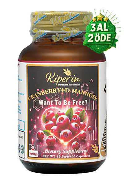 Kiperin Cranberry, D-mannoz, C Vitamin - Idrar Yolu Sağlığı (60Kapsül & 1400mg)