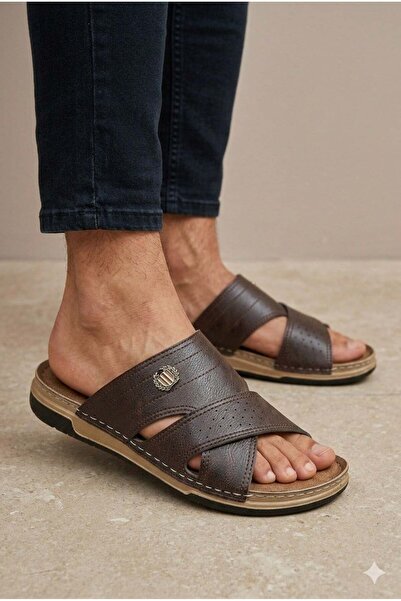 benitto kids Enova Τεχνητό δέρμα Kalkan Με αγκράφα Ανδρικές παντόφλες για το ...