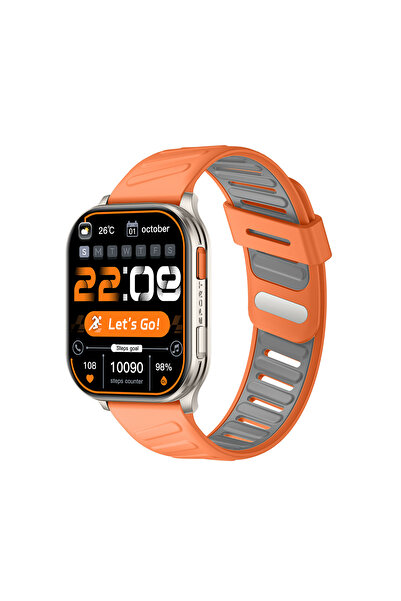 Bix TSW4 47mm Ultra İnce 2.04” AMOLED Ekranlı Dahili LED Fenerli, Bluetooth A...