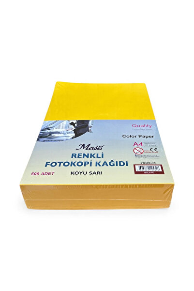 Masis A4 Renkli Fotokopi Kağıdı 500 lü Koyu Sarı