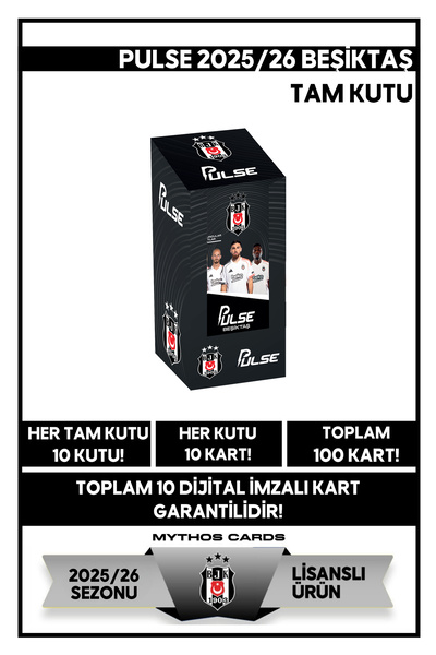 Beşiktaş - Pulse Futbolcu Kartları 2025/26 - Tam Kutu