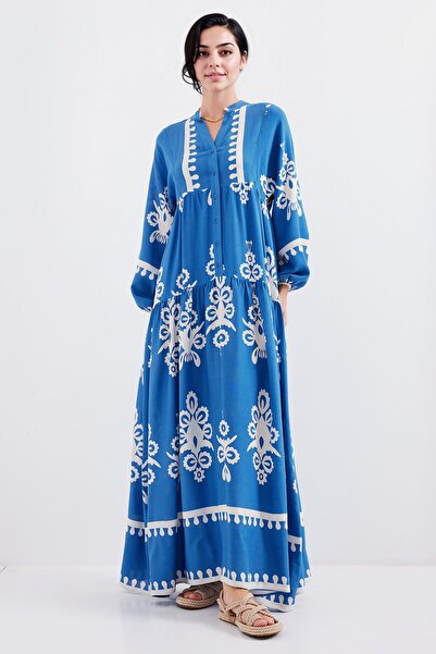 Hiccup Bdart Lined V-Neck Maxi Dress