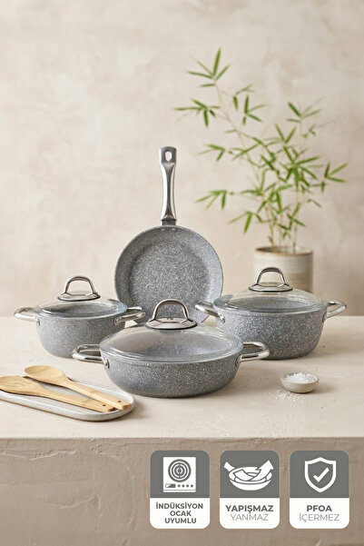 Kitchen Life Set de vase de gătit din granit Gigilli Urla, 7 piese