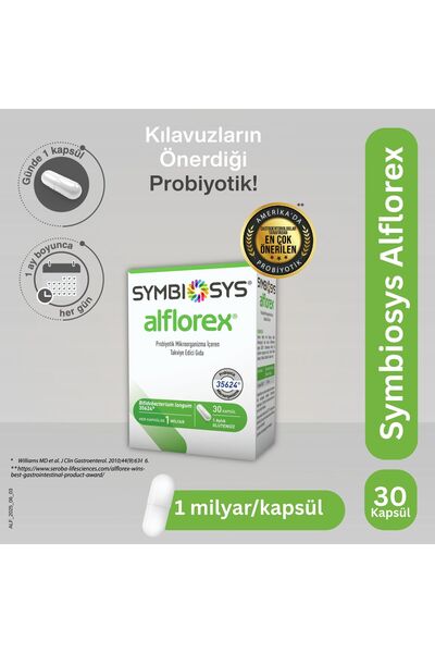 Alflorex سيمبيوسيس بروبيوتيك 30 كبسولة 2 علبة