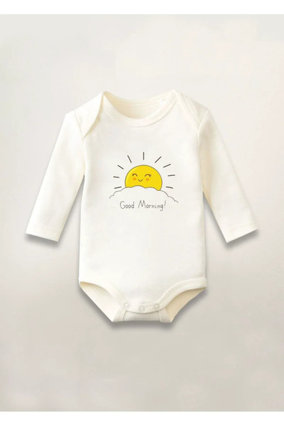 MODA Good Morning Good Morning Printed Cotton Long Sleeve Snap Fastener Baby ...