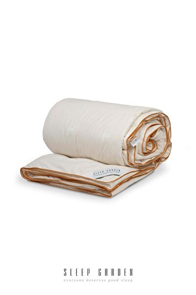 Sleep Garden KAŞMİR YORGAN BİYELİ TEK KİŞİLİK 155X215 JÜT KETEN ÇANTALI
