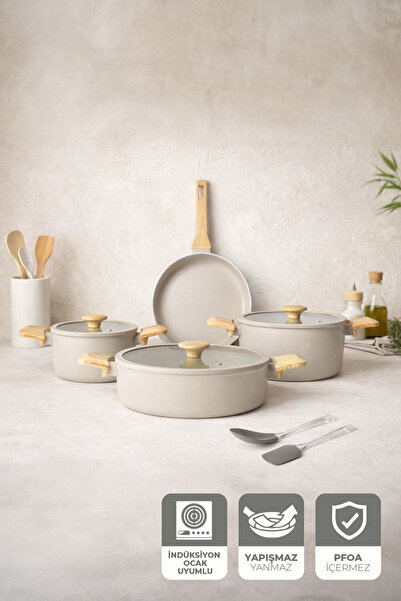 Kitchen Life Gigilli Celine 7 Parça Crystal Tencere ve Tava Seti