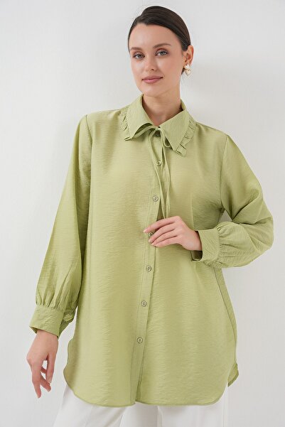Hiccup Bdart Buttoned, Ruffled Long Shirt