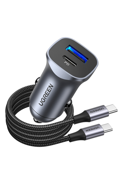 Ugreen Pd 30w 22.5w Type C Usb Alüminyum Araç Çakmaklık Şarjı