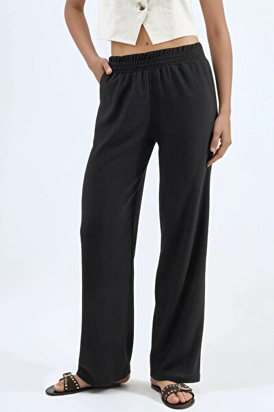 Hiccup Straight Leg Textured Pants Ellie Collection
