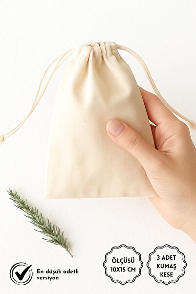 Bimotif حقيبة تخزين متعددة الأغراض من القماش الخام الكريمي مع أربطة، مقاس 10×...