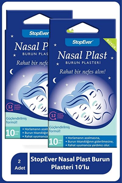 StopEver Nasal Plast Burun Bandı Büyük Boy x2