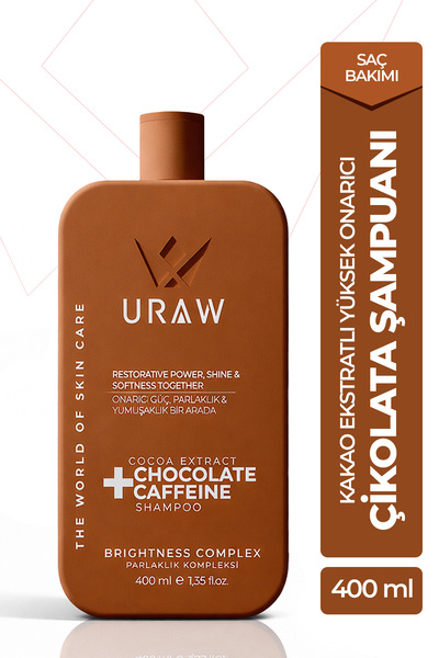 Uraw Chocolate Caffeine Shampoo ( Kakao Ekstratlı Yüksek Onarıcı Çikolata Şam...