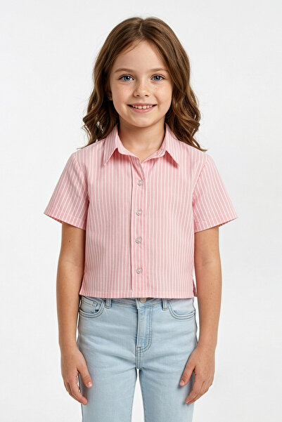 Fulla Moda Смугаста сорочка з ґудзиками для дівчаток