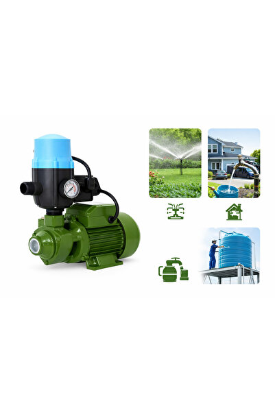 OPTIVEX Paket Hidrofor Otomatik Su Pompası 0.5 Hp 1" Hidrofor Set Pompa 1 Kat...