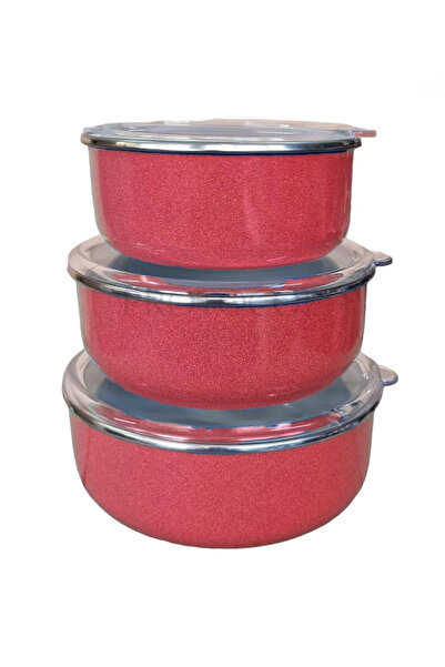 Protocol London طقم حاوية تخزين مينا إيطالية أنيقة من Nishev مكون من 3 قطع مق...