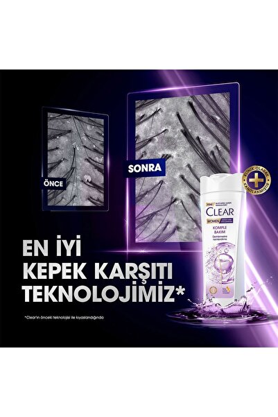 Clear 350 ml X3 șampon pentru femei - îngrijire completă eficientă împotriva mătreaței