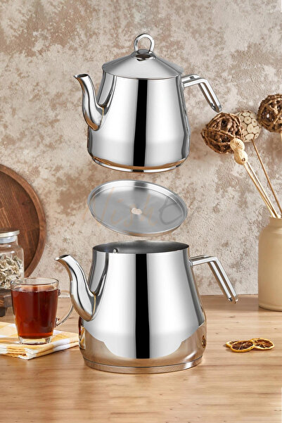 Kahramanlar 4 Parça Delux Çaydanlık Takımı Mini Boy - Platin