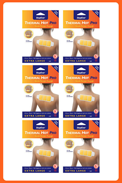 StopEver Thermal Hot Pro Sıcak Terapi Kuşağı | ( 1 X 6 )paket