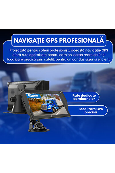 FAMIFY Ecran multimedia auto portabil, 9 inch, 8 GB, 256 MB RAM, negru, pentru mașini și camioane, negru