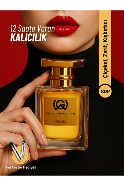 Vesvese Lüx Kadın Parfüm EDP | Güçlü Kalıcı | Yasemin, Osmanthus, Fındık, Armut, Safran Guidance
