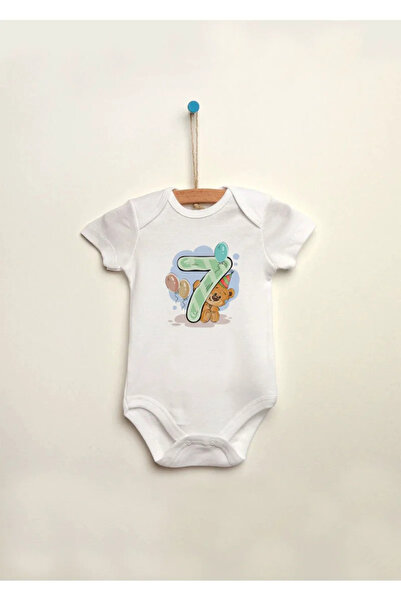 MODA 7 Months Old 100% Cotton Snap Fastener Baby Bodysuit Undershirt Jumpsuit