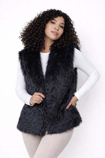 CELİORA STYLE Kadın Suni Kürk Yelek – Astarlı, Hafif, Rahat Kesim, Günlük Şık...