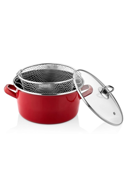 Paçi Betty Kırmızı Kızartma Tenceresi 22 Cm 4.5 Lt