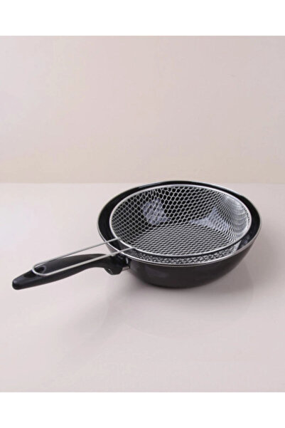 Güzel Home Emaye Market Emaye Fritöz Telli Kızartma Vok Tava 26 Cm