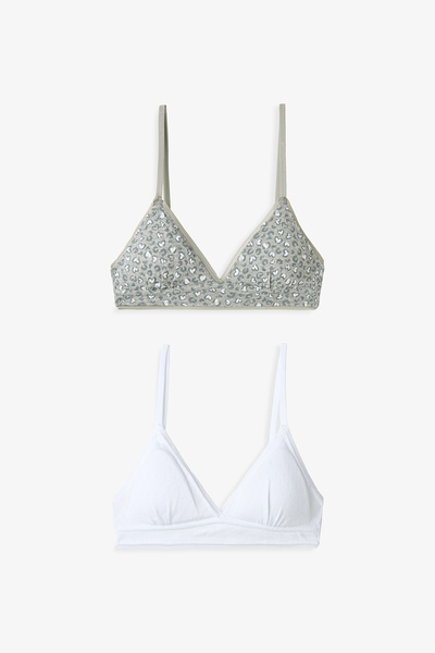 Penti Girl's Leopard Patterned Cotton 2-Piece Padded Training Bra