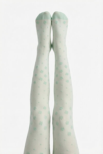 Penti Girl's Pretty Dotted Daisy Pantyhose