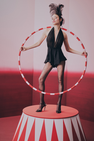 Penti Black Chiffon Teddy Jumpsuit