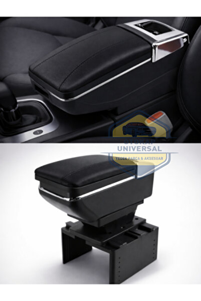 KAPOTO Universal Tüm Araçlara Uyumlu Siyah Sürgülü Kol Dayama Kolçak Bardaklı...