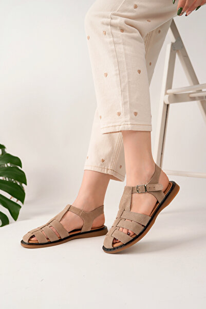 Deripabuc Дамски кожени сандали от естествена кожа от норка DP26-26600