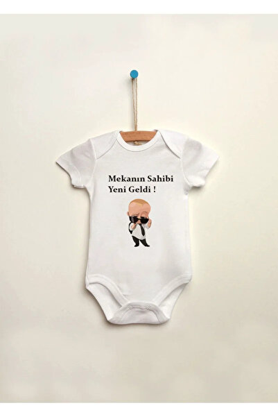 MODA The Owner of the Place Has Just Arrived Printed 100% Cotton Snap-On Baby...