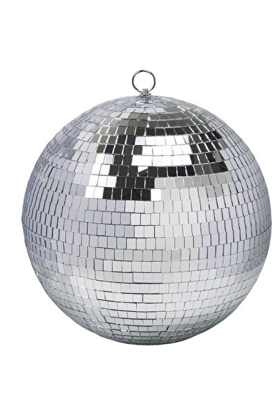 partidolu زينة عيد الميلاد معلقة كرة ديسكو فضية اللون مع مرآة 1 قطعة 20 سم ريترو