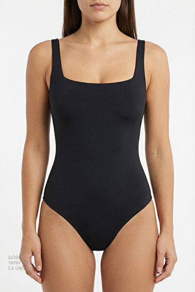 Penti Siyah Neck Opening Mayo