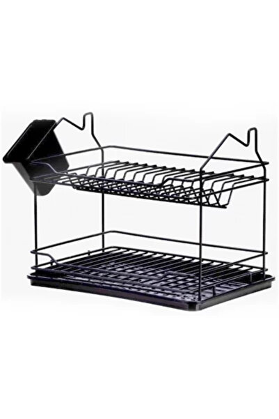 Go İthalat ΕΒΙΜ Διώροφη Πιατοθήκη Μαύρη (5381)