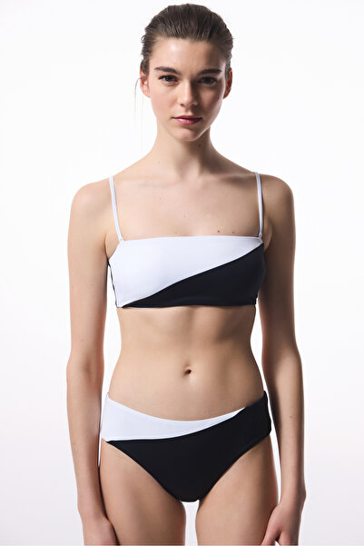 Penti Top de bikini fără bretele Gina alb-negru