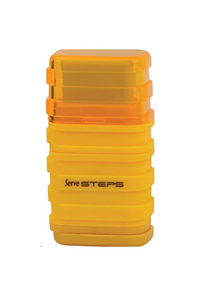 Serve Острилка за гумичка Steps - флуоресцентно жълта