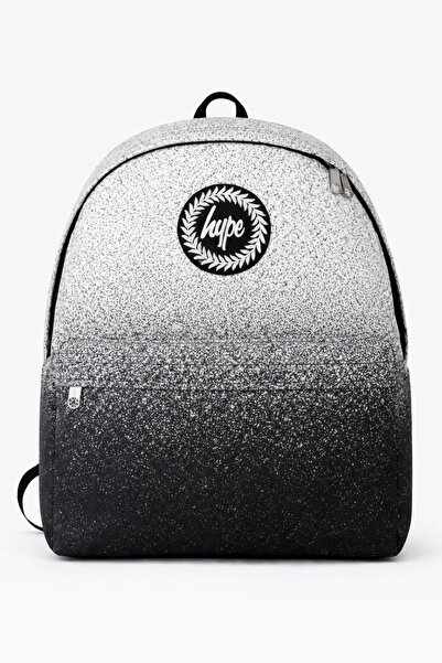 Hype Lisanslı 3 Bölmeli Sırt Çantası - Siyah Beyaz Geçişli Laptop Bölmeli Su ...