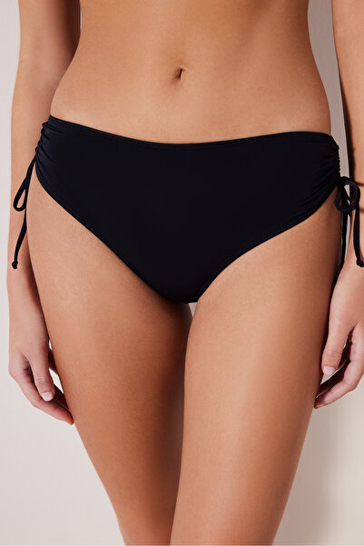 Penti Schwarzer Bikini-Boden mit hohem Ring