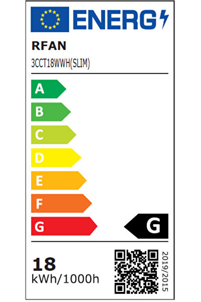 RFAN Lampă de tavan LED, rotundă, subțire, 18W, 3 tipuri de lumină, albă
