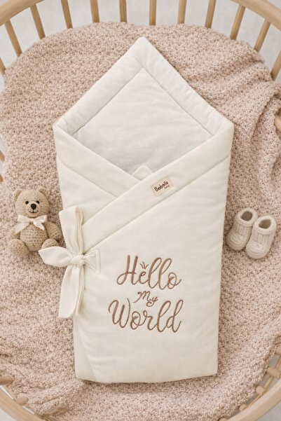 Bebella بطانية قماط للأطفال مصنوعة من القطن بنسبة 100% - تفاصيل مطرزة لخروج ا...