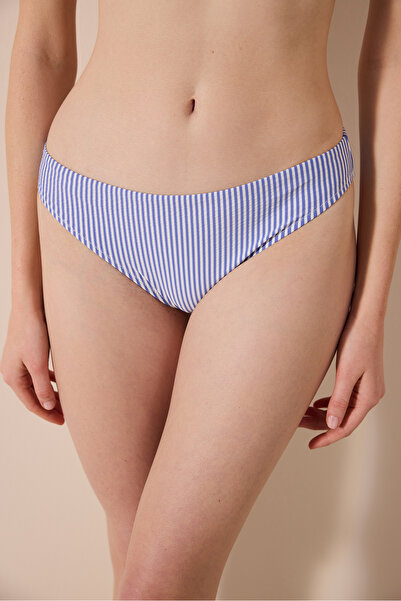 Penti Nole Slip Textured Striped Bikini Bottom
